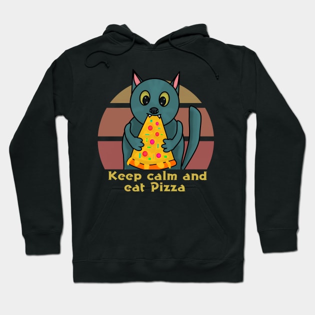 Keep calm and eat Pizza Hoodie by Antiope